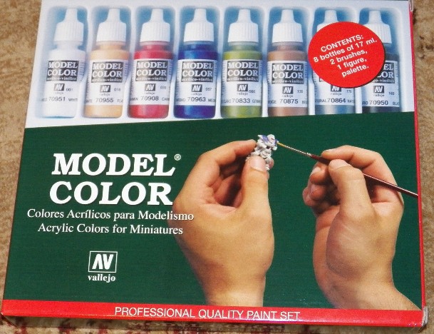 Image 0 of Vallejo Paints 17ml Bottle Intro 8 Model Color Paint Set (8 Colors)