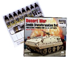 Vallejo Paints Desert War Zenith Transformation Pro Paint Set (6 Model Air Color