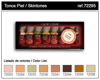 Vallejo Paints 17ml Bottle Skin Tones Game Color Paint Set (8 Colors)