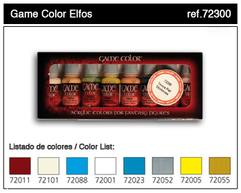 Image 0 of Vallejo Paints 17ml Bottle High Elves Game Color Paint Set (8 Colors)
