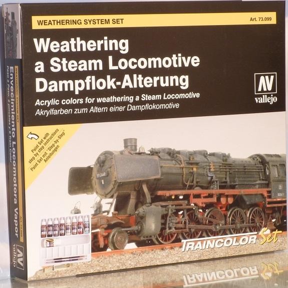 Image 0 of Vallejo Paints 17ml Bottle Weathering Steam Locomotive Model Color Paint Set (8 