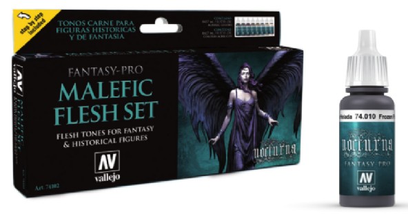 Vallejo Paints 17ml Bottle Malefic Flesh Tones Fantasy-Pro Paint Set Model Air P