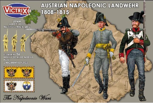 Image 0 of Victrix LTD Figures 28mm Austrian Napoleonic Landwehr 1808-1815 (56)