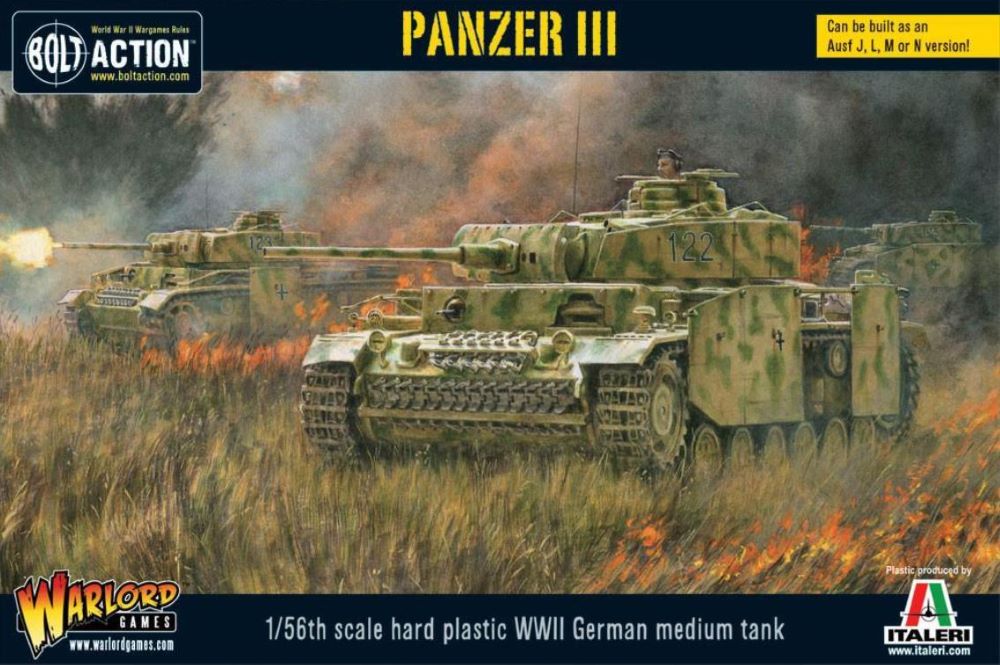 Image 0 of Warlord Games 28mm Bolt Action: WWII Panzer III German Medium Tank (Plastic)