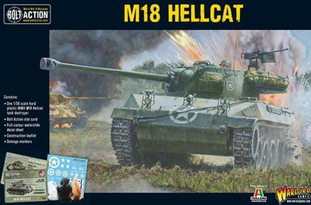 Image 0 of Warlord Games 28mm Bolt Action: WWII M18 Hellcat US Tank Destroyer (Plastic)