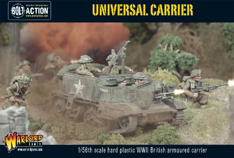Warlord Games 28mm Bolt Action: WWII British Armored Universal Carrier (Plastic)