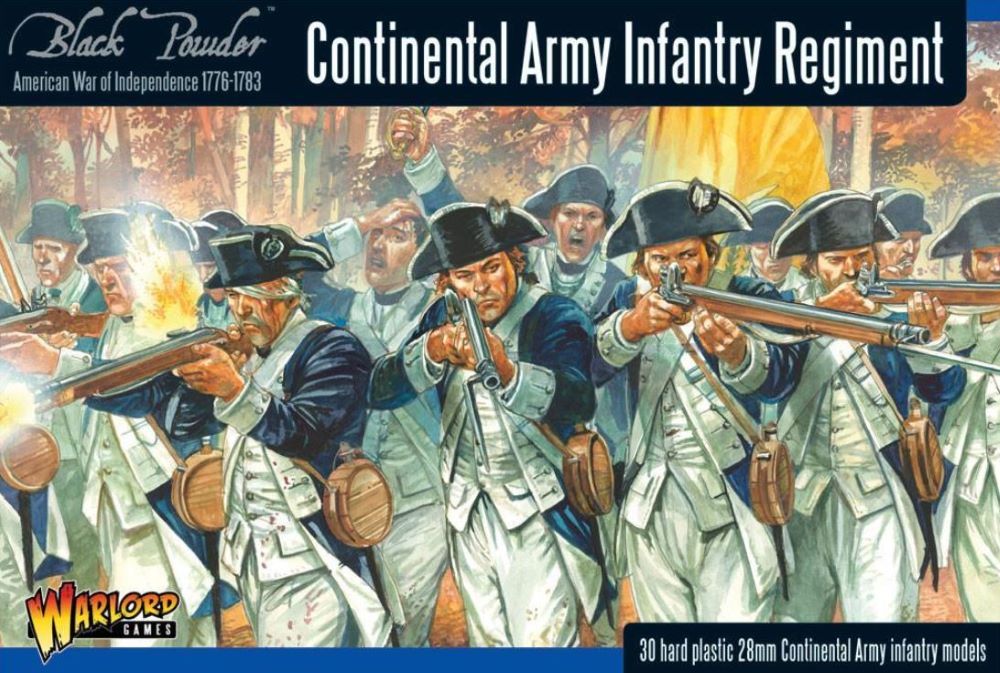 Warlord Games 28mm Black Powder: Continental Infantry Regiment 1776-1783 (30) (P