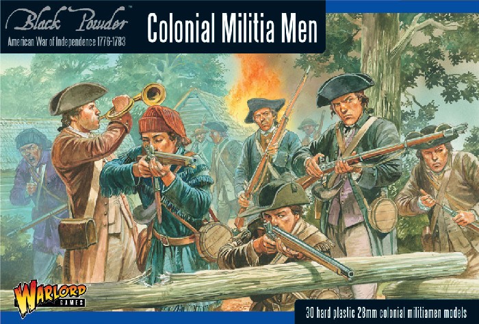 Image 0 of Warlord Games 28mm Black Powder: Colonial Militia Men 1776-1783 (30) (Plastic)