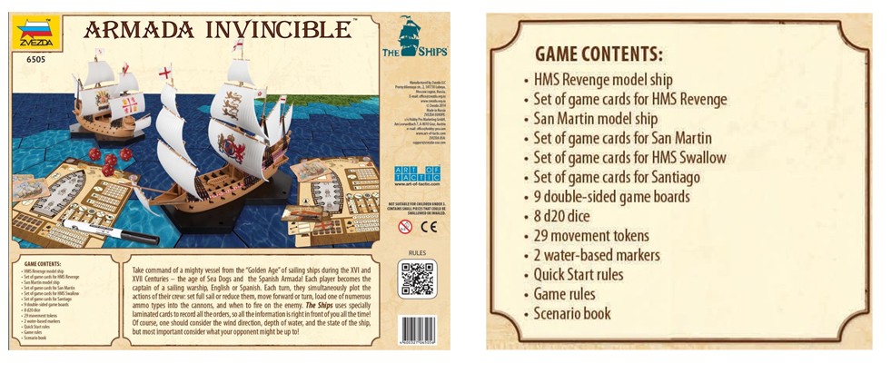 Image 0 of Zvezda Armada Invincible Art of Tactic Naval Warfare Board Game