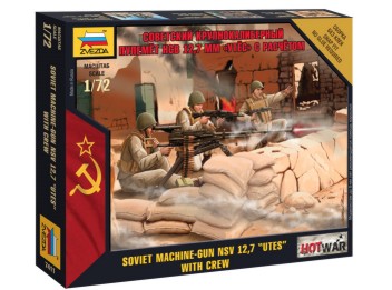 Image 0 of Zvezda 1/72 Modern Soviet Machine Gun NSV 12,7 UTES w/3 Crew (Snap)